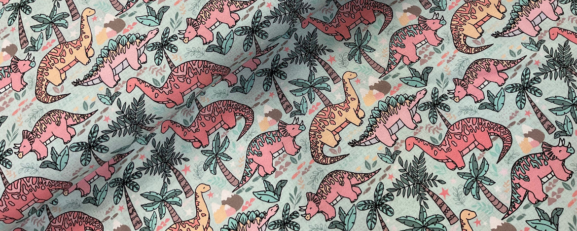 Pink Dino parade Romper