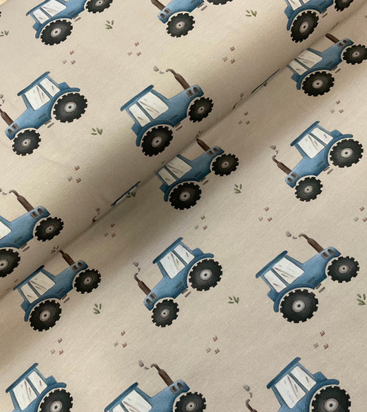 Blue Tractor Print Shorts