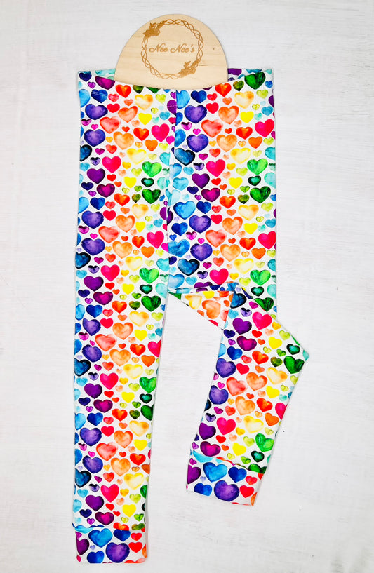 Rainbow Heart Leggings